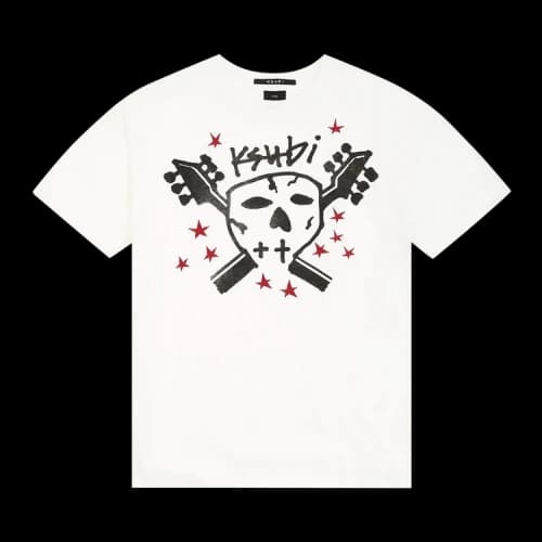 Ksubi Skull Seeing Lines Short-Sleeve Tee Bone 'White'