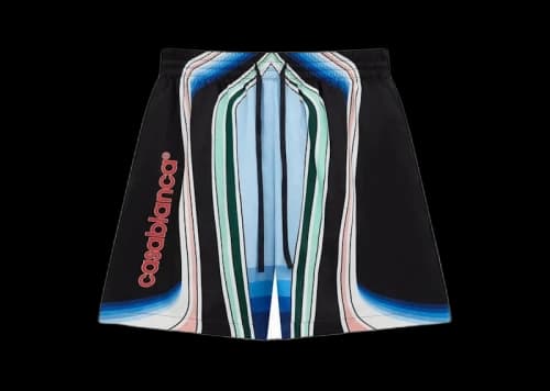 Casablanca Graphic Mountain Silk Shorts Multi