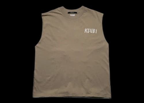 Ksubi Cut Off Ekcess Tank T-shirt Synth Green