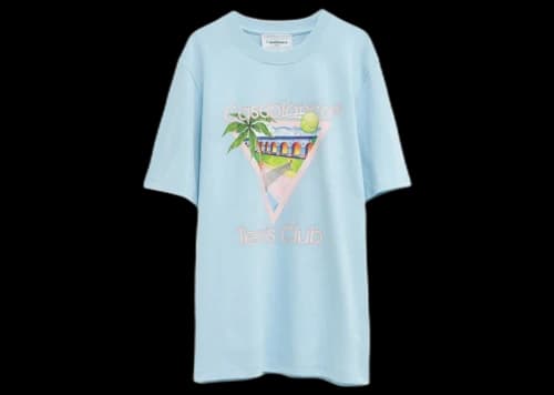 Casablanca Tennis Club Icon T-Shirt Light Blue