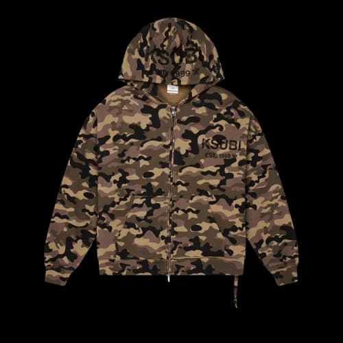 Ksubi Zip Thru Halen Hoodie 'Camo'