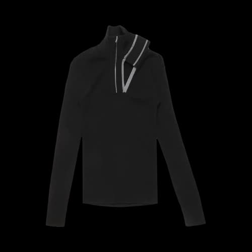 Y/Project Double Collar Fitted Sweater 'Evergreen Black'