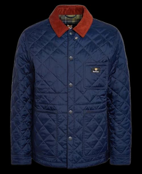 Maison Kitsune x Barbour Kenning Quilt Navy