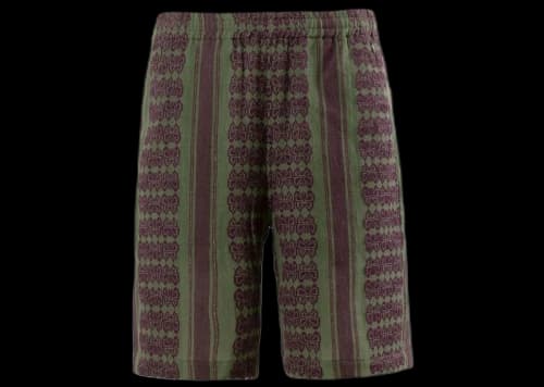 Needles Papillon Stripe Dobby JQ Basketball Shorts Green