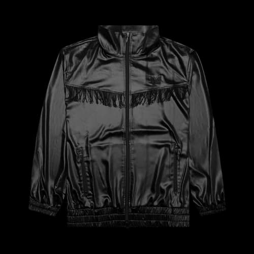 Needles Fringe Track Jacket Poly Sateen 'Black'