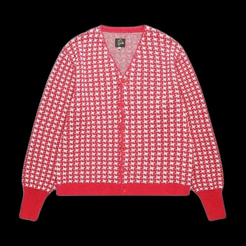 Needles V Neck Cardigan 'Red'