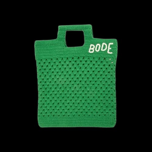 Bode Crochet Tote 'Green'