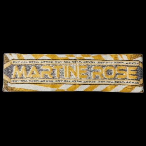 Martine Rose Ready When You Are Brushed Scarf 'Amber'