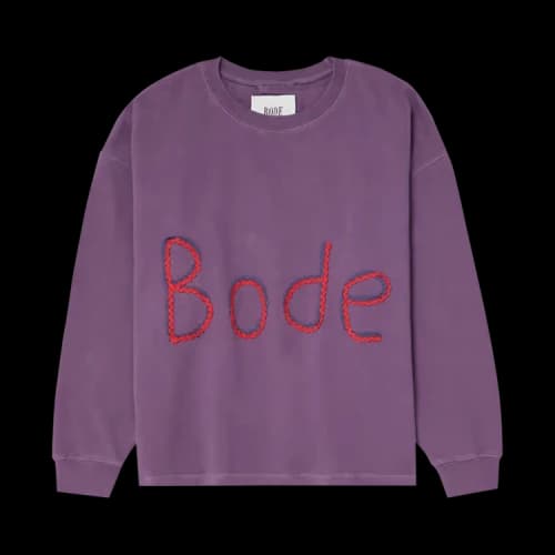Bode Rickrack Namesake Crewneck 'Purple'