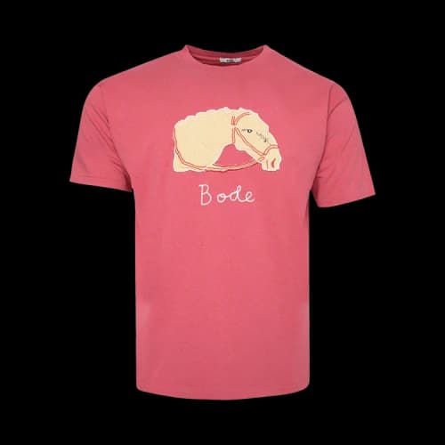 Bode Pony Applique Tee 'Pink'