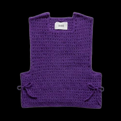 Bode Crochet Vest 'Purple'
