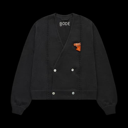 Bode Double Breasted Cardigan 'Black'