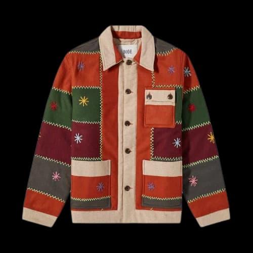 Bode Embroidered Autumn Quilt Jacket 'Multicolor'