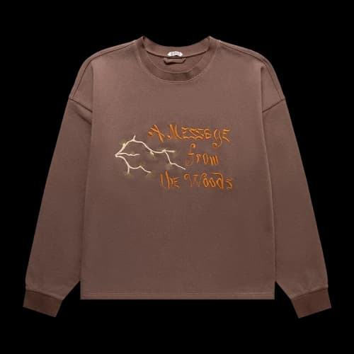 Bode Message Crewneck 'Brown'