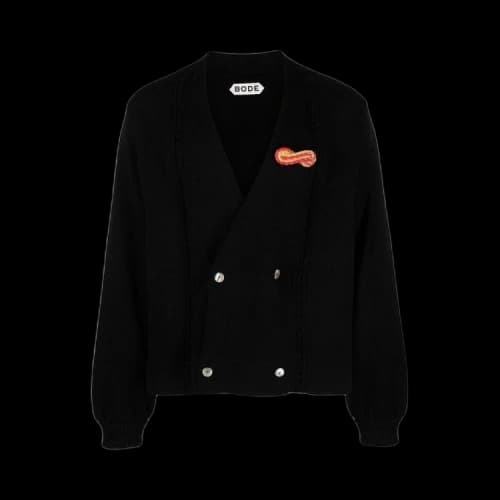 Bode Double Breasted Cardigan 'Black'