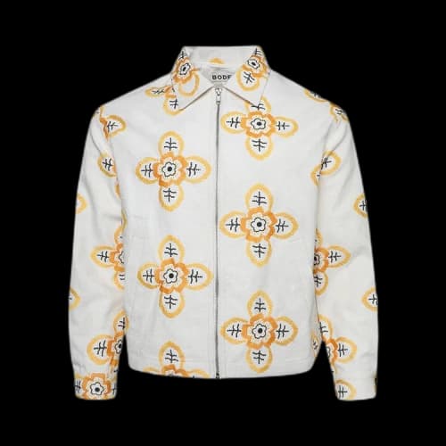 Bode Embroidered Buttercup Jacket 'Ecru/Multicolor'