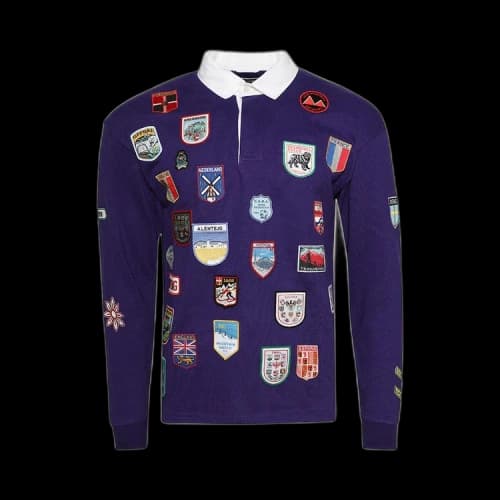 Bode Passport Patch Rugby Shirt 'Prple Purple'
