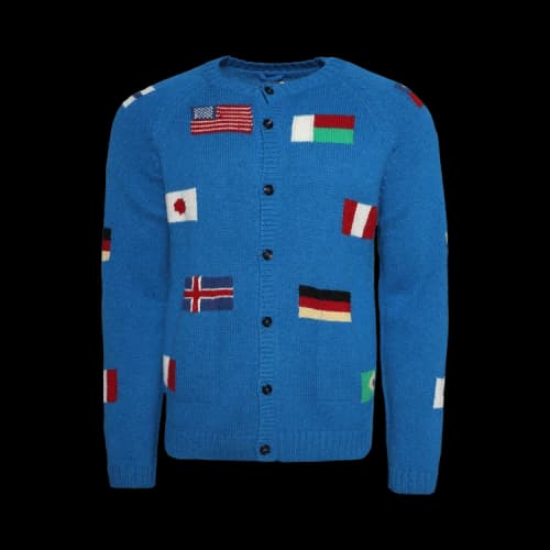 Bode Round The World Cardigan 'Blue'