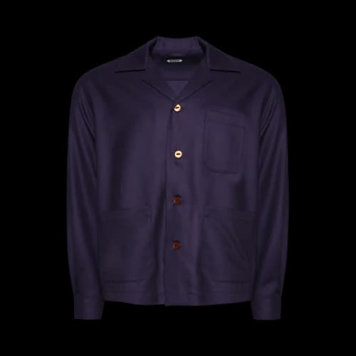 Bode Aubergine Overshirt 'Plum'