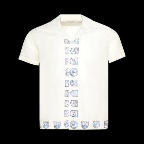 Bode Ski Season Short-Sleeve Shirt 'Ecru'