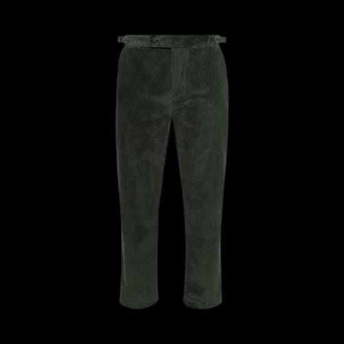 Bode Corduroy Side Buckle Trousers 'Green'