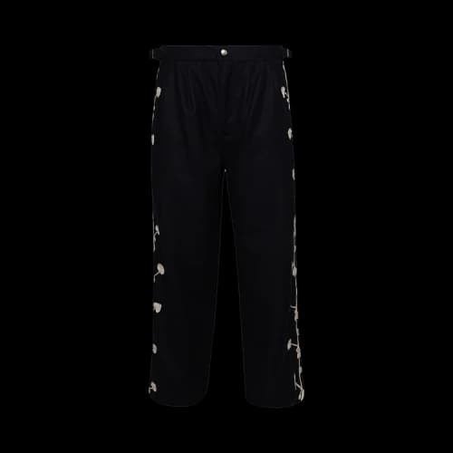 Bode Snowdrop Applique Trousers 'Navy'