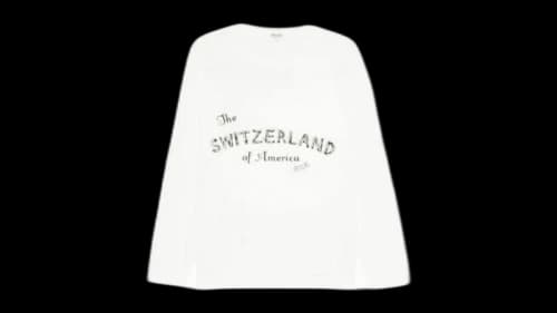 Bode Campground L/S T-shirt Cream