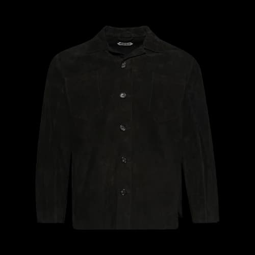 Bode Suede Overshirt 'Black'