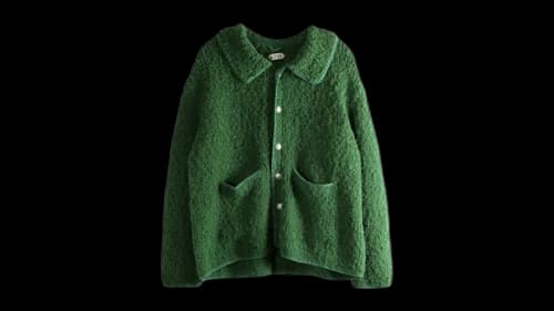 Bode Moppet Cardigan Green