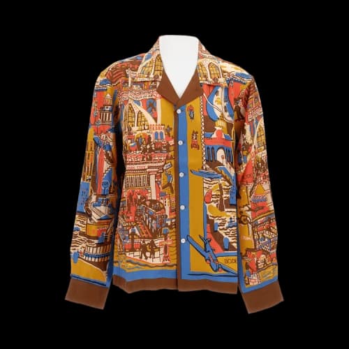 Bode Manhattan Island Long-Sleeve Shirt 'Multicolor'