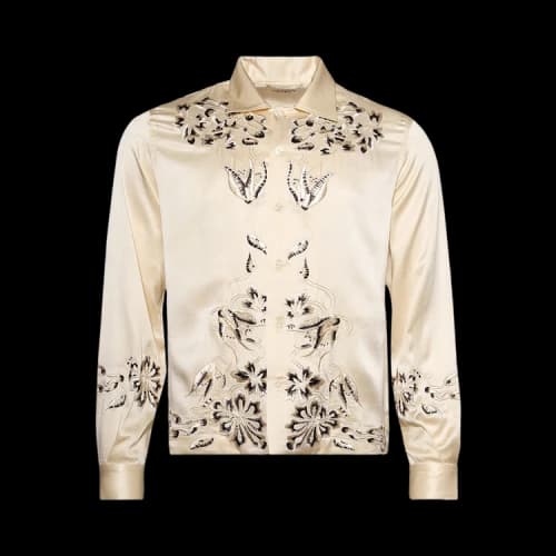 Bode Phantasm Long Sleeve Shirt 'Ecru'