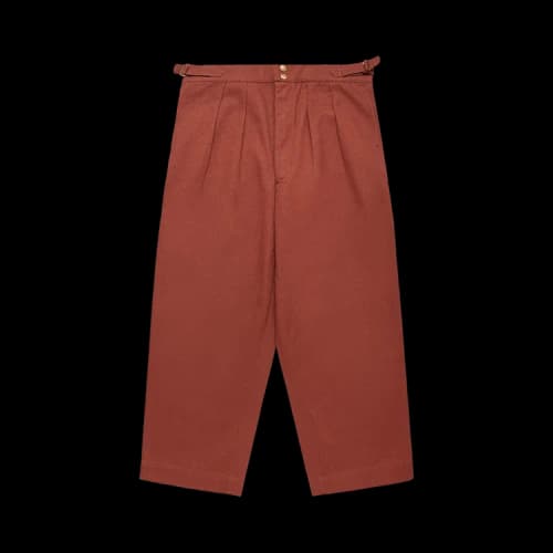 Bode Wide Leg Snap Trousers 'Cinnamon'