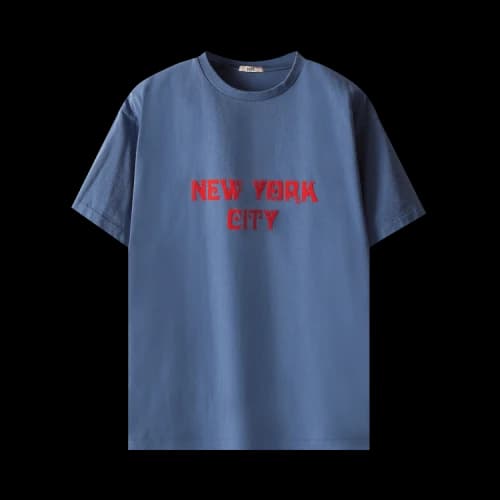 Bode Flocked Nouveau Tee 'Blue'