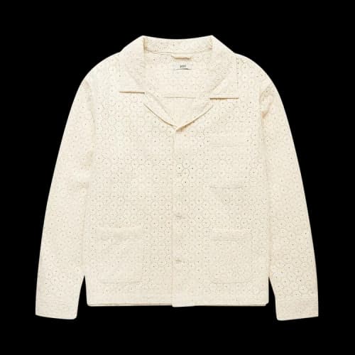 Bode Geo Lace Overshirt 'Ecru'