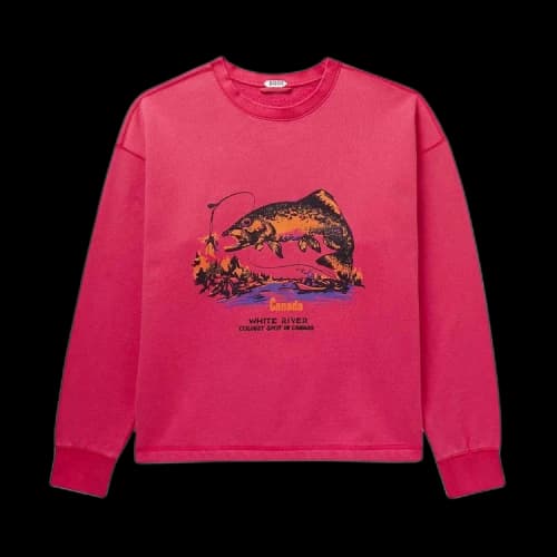 Bode White River Crewneck 'Red'