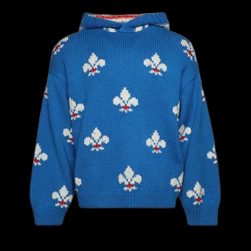 Bode Fleur De Lis Hoodie 'Blue'