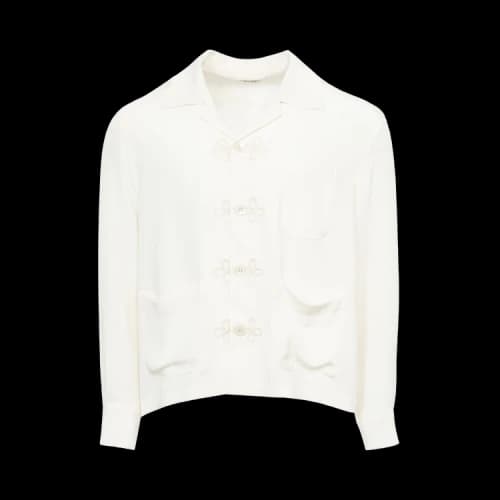 Bode Trillium Long-Sleeve Shirt 'Cream'