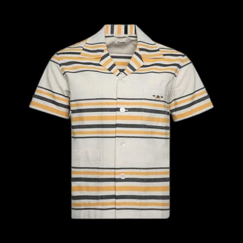 Bode Namesake Stripe Short-Sleeve Shirt 'Ecru/Multicolor'