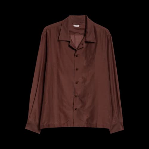 Bode Heartwood Long-Sleeve Shirt 'Brown'