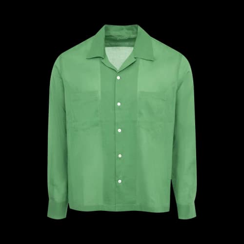 Bode Voile Long-Sleeve Shirt 'Green'
