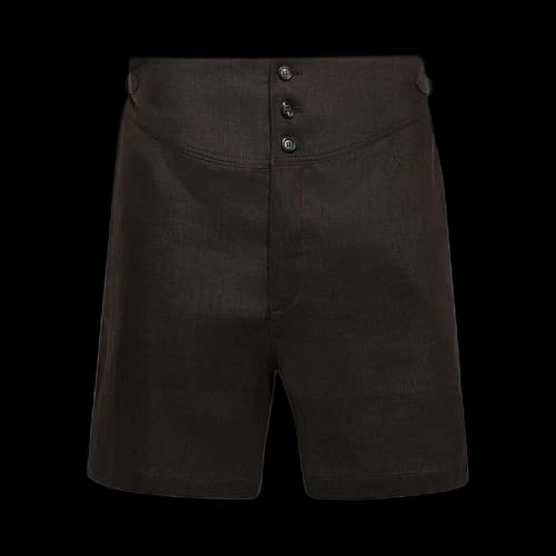 Bode Linen Shorts 'Brown/Black'