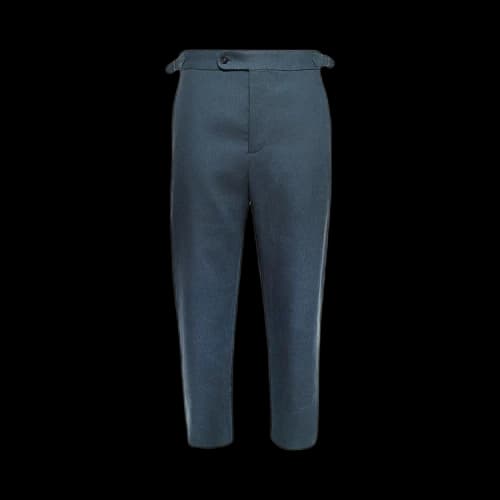 Bode Lightweight Linen Side Buckle Trousers 'Teal'