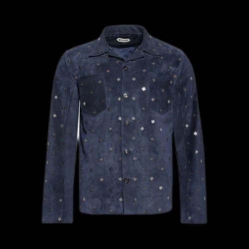 Bode Clover Work Shirt 'Dark Navy'