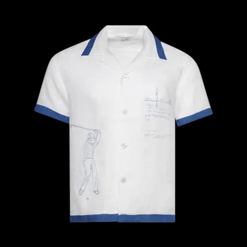 Bode Club Champion Short-Sleeve Shirt 'White/Blue'