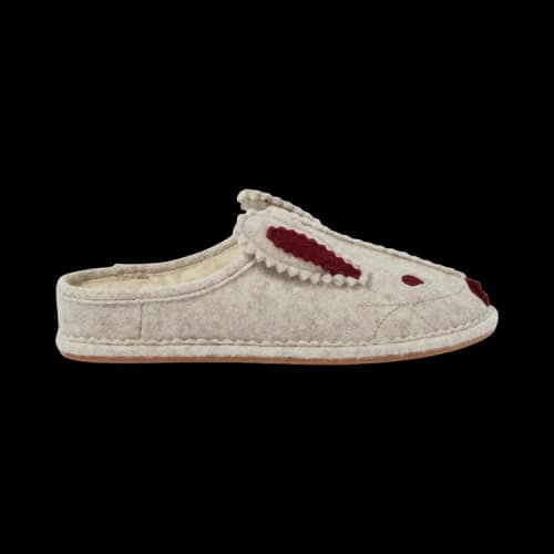 Bode Rabbit Slipper Cream Red