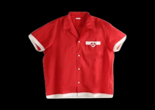 Bode Heart Deco Shorts Red White