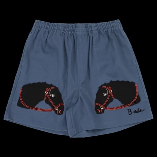 Bode Pony Appliqué Shorts 'Storm'