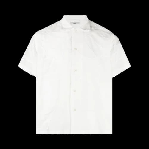 Bode Sheer Rickrack Short-Sleeve Shirt 'White'