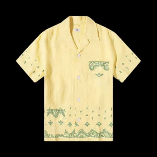 Bode Green Peak Short-Sleeve Shirt 'Yellow/Green'