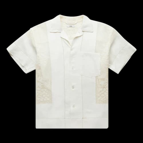 Bode Linen Cutwork Short-Sleeve 'Ecru'